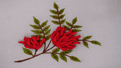 Hand Embroidery New Flower Design Tutorial, Latest Embroidery Flower Designs