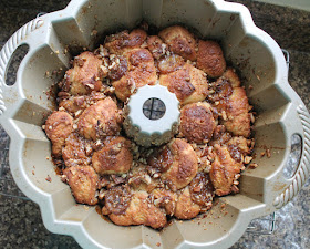 Food Lust People Love: Bananas Foster Monkey Bread takes everyone's favorite pull apart loaf (usually made with bread dough balls rolled in sugar) to a whole new holiday level with bananas and rum. Put one of these guys on your party table and watch it disappear.