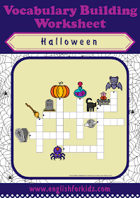 Halloween crossword for English learners