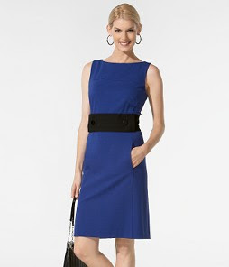 Ann+Taylor+ +Blue+Dress Mavi Abiye Modelleri