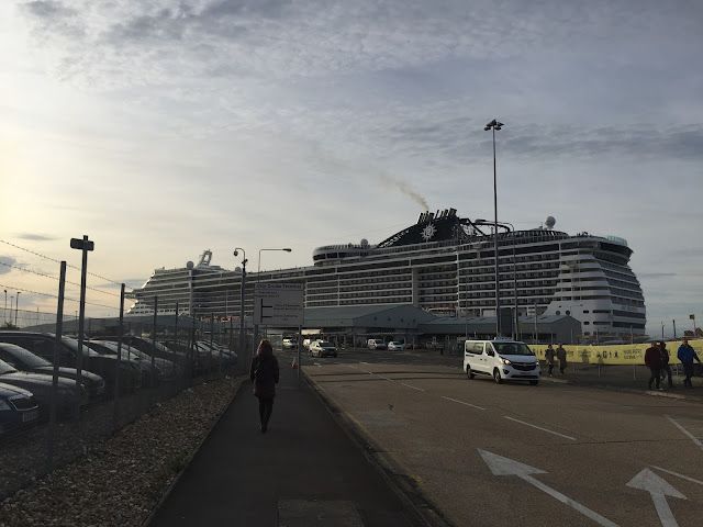 MSC Preziosa cruise ship in dock