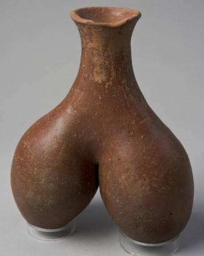 Vase in the form of two testicles, fertility symbol