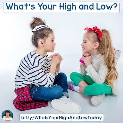 What's Your High and Low? This blog post is about a little tradition I've been doing at the end of the day in my classroom and it's always a big hit. It helps me learn about my students and build relationships with them.