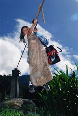 Kid Rides A Zip Line To School Seen On www.coolpicturegallery.net