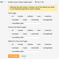 Understanding custom robots header tags in blogger 
