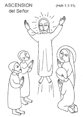Dibujo de la Ascension de jesus para colorear﻿