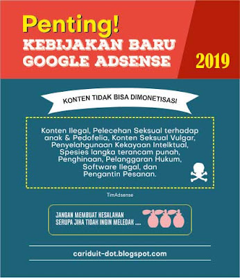 Kebijakan Google AdSense Terbaru 2019 Penting! untuk Publisher AdSense