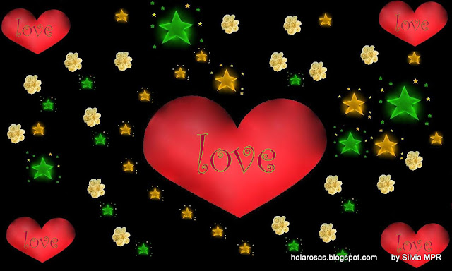 Corazón y Estrellas imagen para Facebook