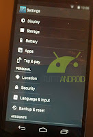 Android 4.4 KitKat settings page