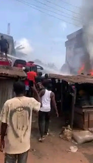 Heavy Fire Outbreak At Nkpor