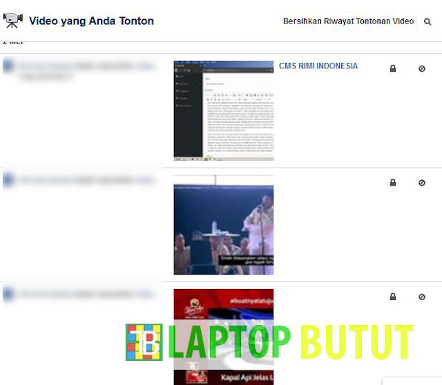 menampilkan histori tontonan video di facebook