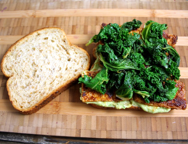 Oppskrift Vegan Sandwich Brødskivekalas Tofu Tofubacon Grønnkål
