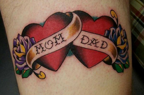 heart tattoos on chest. the quot;I heart momquot; tattoo.