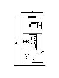 4 x 9 bathroom layout in autocad