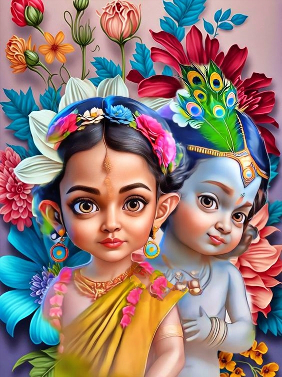 High Quality 3D Radha Krishna Images, Posters, Artwork Wallpaper, 5K Pictures of Hindu Deities