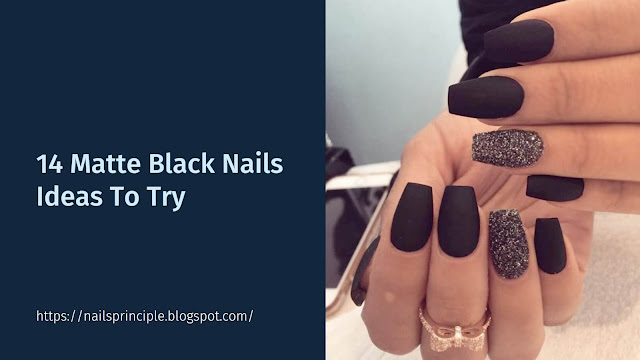 14 Matte Black Nails Ideas To Try