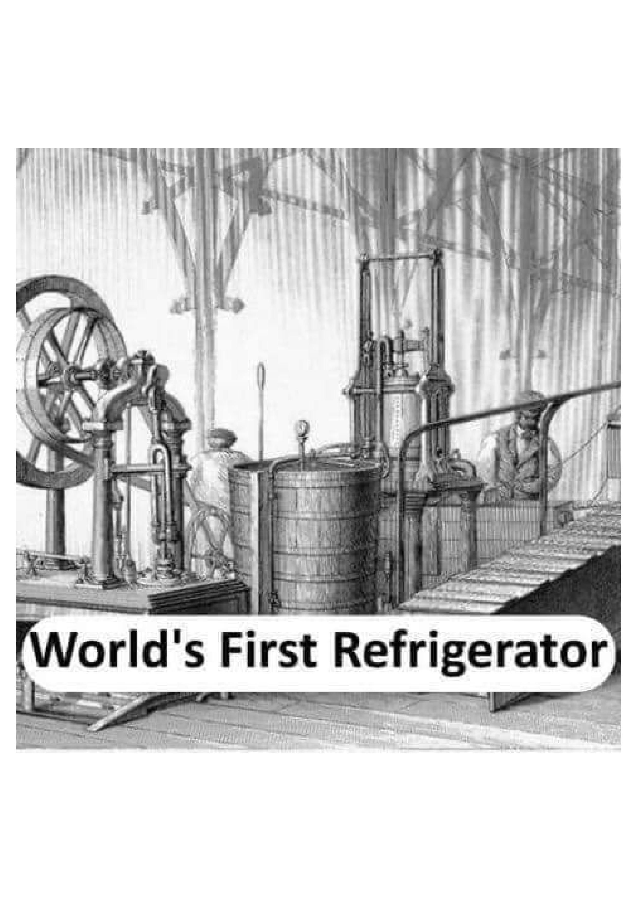 world first refrigerator