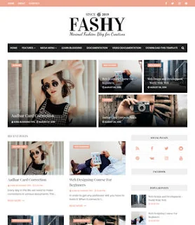 Fashy Blogger Template