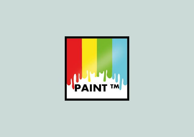 Image description: a square with red, yellos, green and blue paint dripping from the top, the bottom is a white zone with the word Paint™ in caps. End description