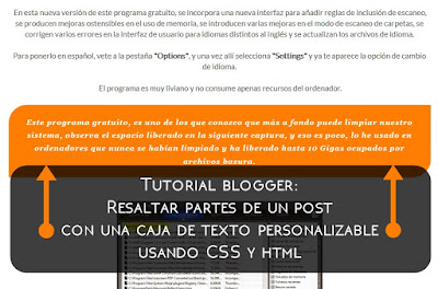 Tutorial: Caja personalizada de texto en blogger con CSS y HTML