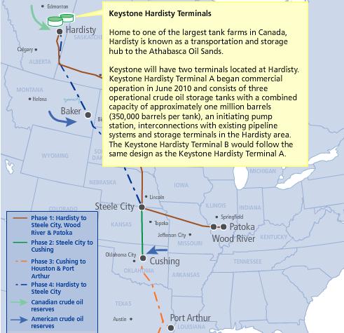 keystone pipeline map