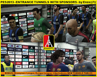 Entrance Tunnels With Sponsors PES 2013
