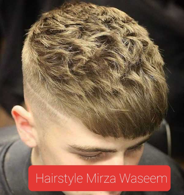 Textured Crop layered bangs for men waseem