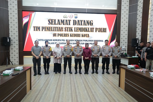 STIK Lemdiklat Polri lakukan Penelitian di Polres Madiun Kota Atas Keteladanan Komjen Pol M. Yasin sebagai Pahlawan Nasional 