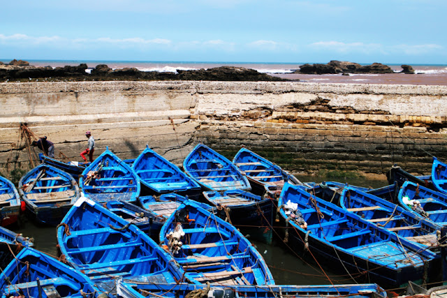 Boats at Essaouria, Morocco