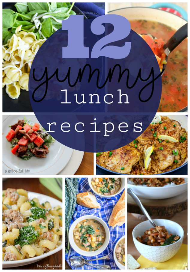 12 Yummy Lunch Recipes at GingerSnapCrafts.com #lunch #recipes