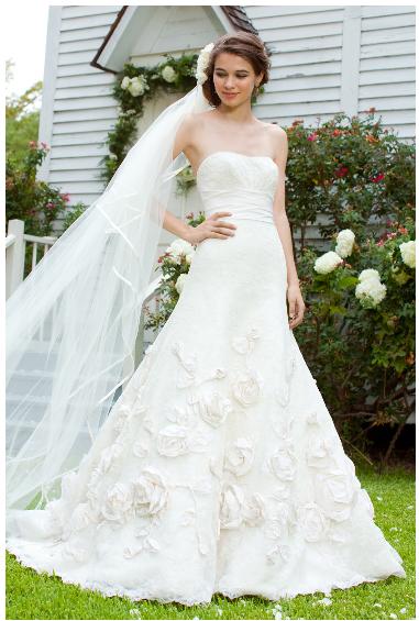 Wtoo Strapless Length Flower Bridesmaid Dress