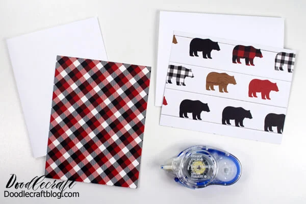 make matching cards and envelopes with double sided paper.