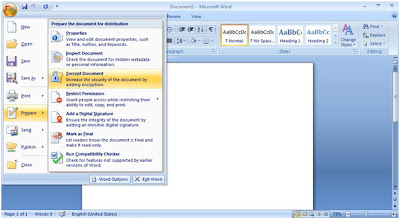 Password Protected on Microsoft Word 2007