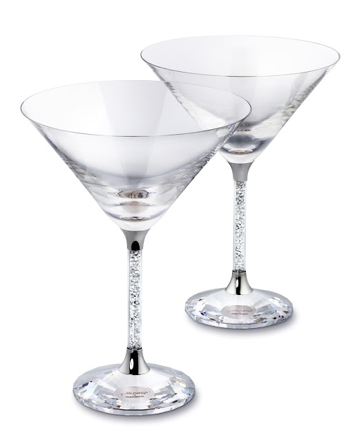 Bling cocktail glasses, sparkly stemware