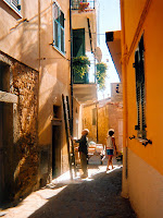 Street scene in Campiglia, Italy