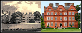 Left: The old palace at Kew from Memoirs of HM Sophia Charlotte   of Mecklenburg Strelitz, Queen of Great Britain by WM Craig (1818)  Right: Kew Palace today © Andrew Knowles
