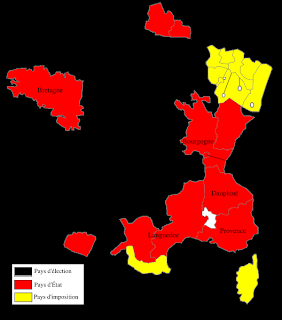 carte des Pays d'Etats