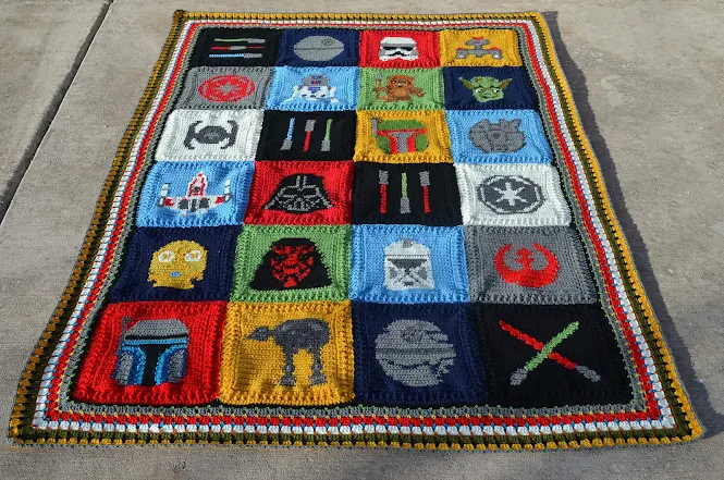 Crochet Star Wars Blanket - A Galaxy Far Far Away Free Crochet Blanket Pattern