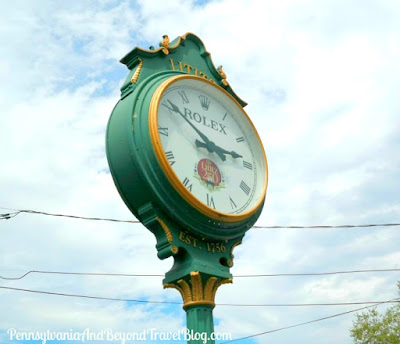 Town Clock in Downtown Lititz Pennsylvania