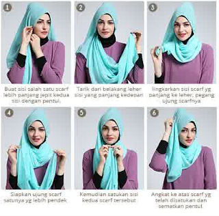 Cara Memakai Hijab Scarf