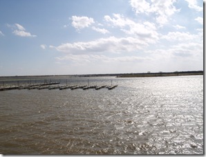 The picture does not show it but the water was really choppy from the 40mph plus winds.