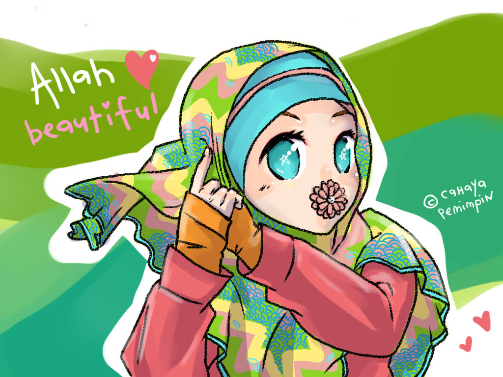 Kartun Muslimah Love Kolek Gambar