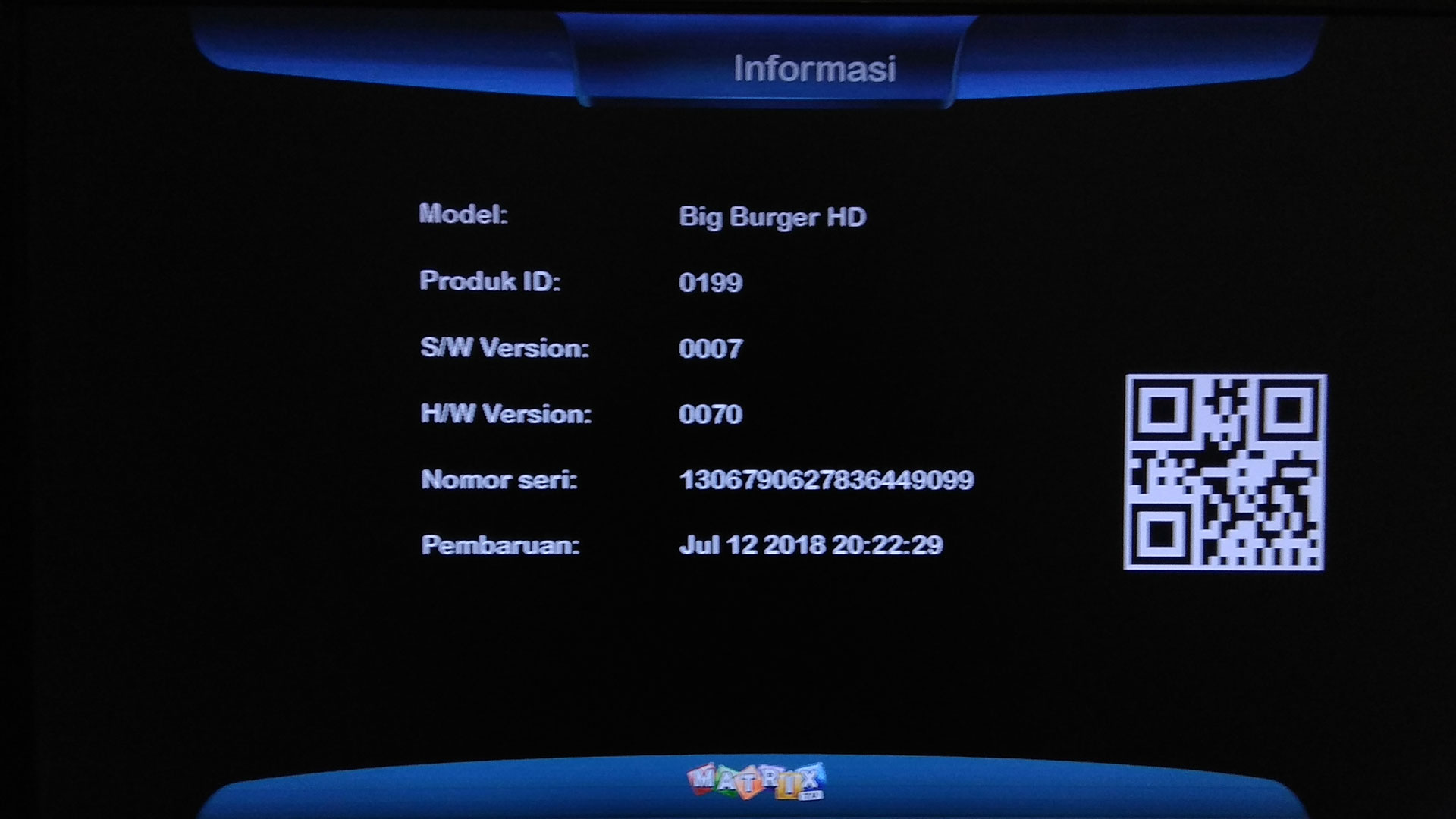 Download Firmware Matrix Big Burger HD 8MB Software SW Receiver