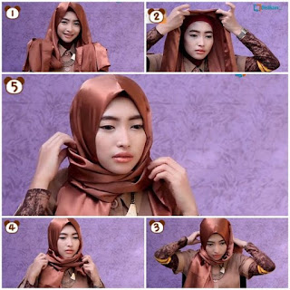 Cara Hijab Segi Empat Elegan