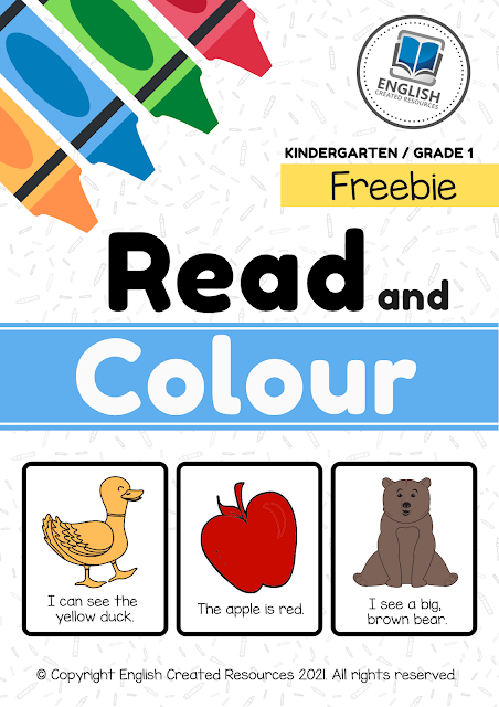 read and colour printable worksheets kg grade 1