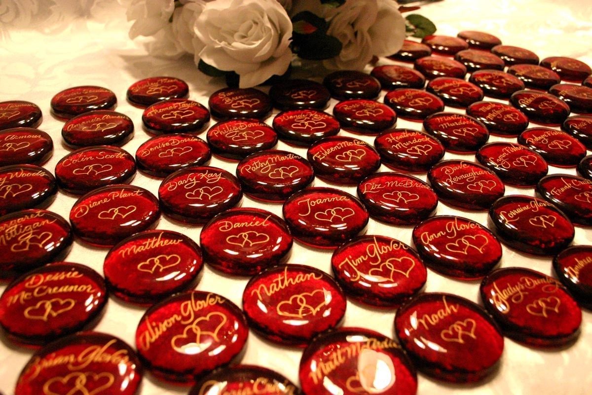 Decorated Wedding Glasses