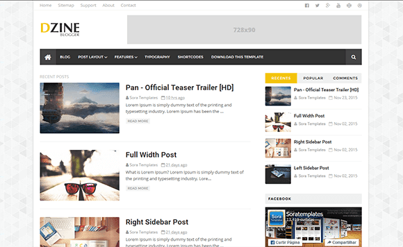 Dzine Blogger Template