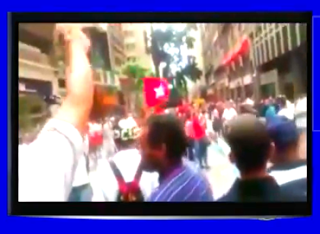 Militantes do PT foram afugentados pelo povo revoltado com o partido dos trabalhadores