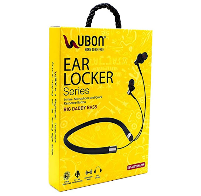 Ubon Ep-75 Champ 3.5mm In-ear Wired Neckband Earphone With Mic