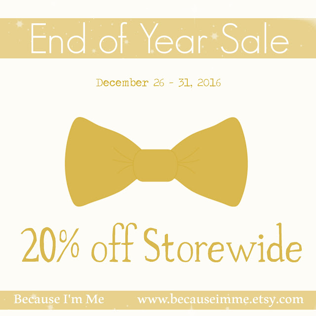 Because I'm Me Storewide Sale, Save 20% through the end of 2015